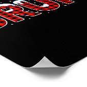 Bruh Funny Christmas Plaid Teens Boys Kids Xmas Pa Poster (Hoek)