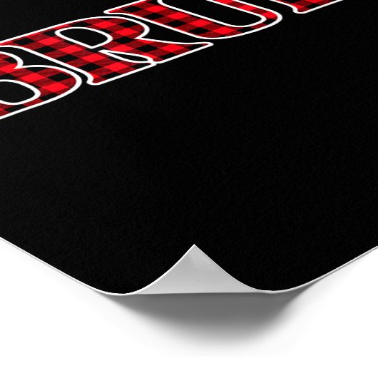 Bruh Funny Christmas Plaid Teens Boys Kids Xmas Pa Poster (Hoek)