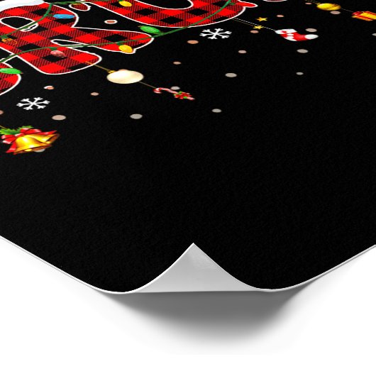 Bruh Funny Christmas Plaid Teens Boys Kids Xmas Pa Poster (Hoek)