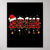 Bruh Funny Christmas Plaid Teens Boys Kids Xmas Pa Poster (Voorkant)