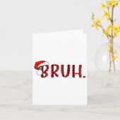 Bruh Funny Christmas Plaid Tiener Jongens Kinder X Kaart (Gele Bloem)