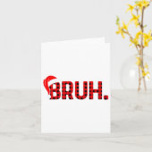 Bruh Funny Christmas Plaid Tiener Jongens Kinder X Kaart (Gele Bloem)