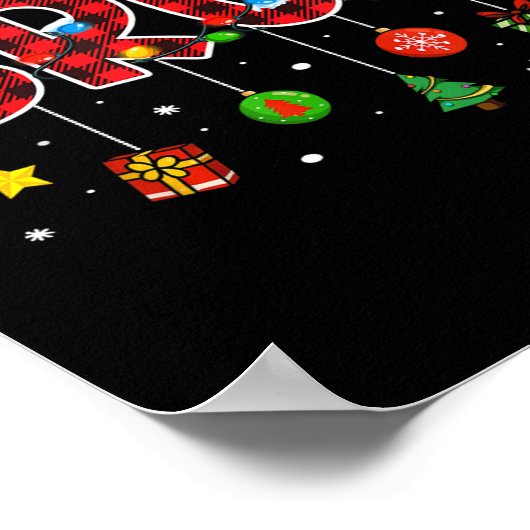 Bruh Funny Christmas Plaid Tiener Jongens Kinder X Poster (Hoek)