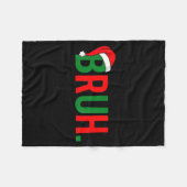 Bruh Funny Christmas Red Plaid Teens Boys Kids Xma Fleece Deken (Voorkant (Horizontaal))