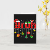 Bruh Funny Christmas Red Plaid Teens Boys Kids Xma Kaart (Gele Bloem)