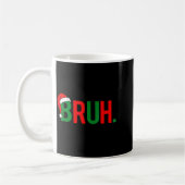 Bruh Funny Christmas Red Plaid Teens Boys Kids Xma Koffiemok (Links)