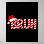 Bruh Funny Christmas Red Plaid Teens Boys Kids Xma Poster (Voorkant)
