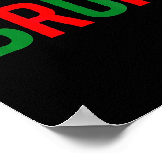 Bruh Funny Christmas Red Plaid Teens Boys Kids Xma Poster (Hoek)