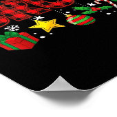 Bruh Funny Christmas Red Plaid Teens Boys Kids Xma Poster (Hoek)