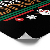 Bruh Funny Christmas Red Plaid Tiener Boys Kinder  Poster (Hoek)