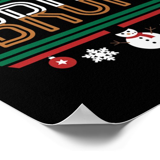 Bruh Funny Christmas Red Plaid Tiener Boys Kinder  Poster (Hoek)