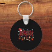 Bruh Funny Christmas Red Plaid Tiener Boys Kinder Sleutelhanger (Voorkant)