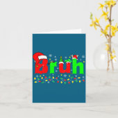 Bruh Funny Christmas Santa Hat Teens Boys Kids Xma Kaart (Gele Bloem)