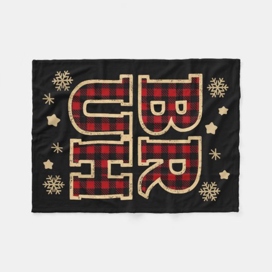 Bruh Funny Christmas Teens Boys Kids Xmas Pajamas  Fleece Deken (Voorkant (Horizontaal))