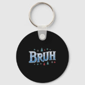 Bruh Funny Christmas Teens Boys Kids Xmas Pajamas Sleutelhanger (Voorkant)