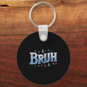 Bruh Funny Christmas Teens Boys Kids Xmas Pajamas  Sleutelhanger (Voorkant)