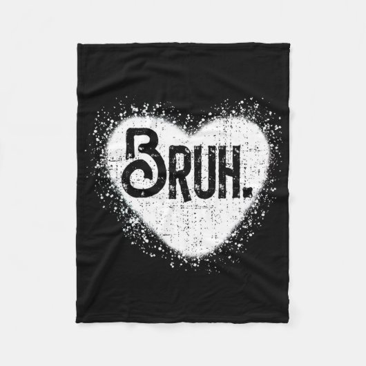Bruh Funny Meme Brother Greeting Teens Boy Men Val Fleece Deken (Voorkant)