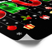 Bruh Funny Plaid Santa Hat Christmas Boy Men Kid G Poster (Hoek)