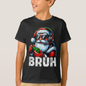Bruh Funny Santa Gaming Gamer Pjs Christmas Xmas M T-shirt (Voorkant)
