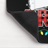 Bruh Funny Santa Hat Lights Christmas Muismat (Hoek)