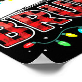 Bruh Funny Santa Hat Lights Christmas Poster (Hoek)