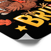 Bruh Funny Thanksgiving Turkey Gobble Shirt Boys G Poster (Hoek)