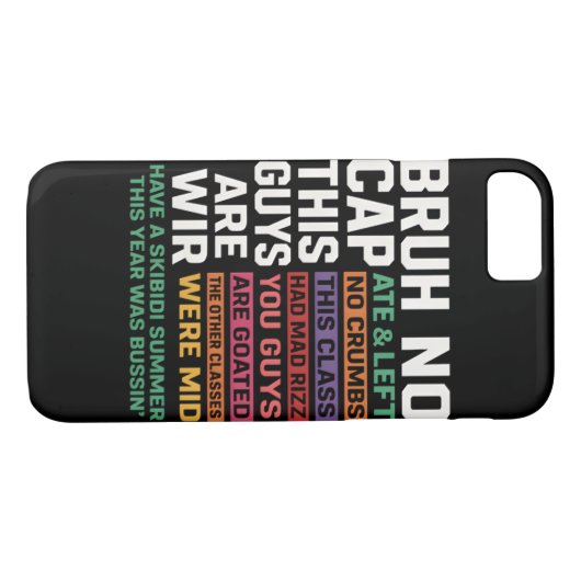 Bruh geen Pet dit jaar Ate Funny Meme Case-Mate iPhone Case (Achterkant (Horizontaal))