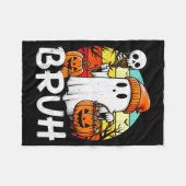 Bruh Ghost Funny Halloween Boo Soky Halloween Bruh Fleece Deken (Voorkant (Horizontaal))