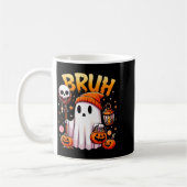 Bruh Ghost Halloween Cute Ghost Trick Or Treat Can Koffiemok (Links)