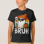 Bruh Ghost Halloween Cute Ghost Trick Or Treat Can T-shirt (Voorkant)
