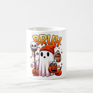 Bruh Ghost Halloween Schattigee Ghost Trick or tre Magische Mok