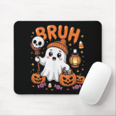 Bruh Ghost Halloween Schattigee Ghost Trick or tre Muismat (Met muis)