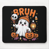Bruh Ghost Halloween Schattigee Ghost Trick or tre Muismat (Voorkant)