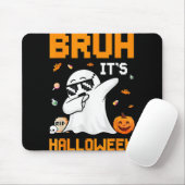Bruh Ghost Halloween Schattigee Ghost Trick or tre Muismat (Met muis)