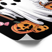 Bruh Ghost Halloween Schattigee Ghost Trick or tre Poster (Hoek)