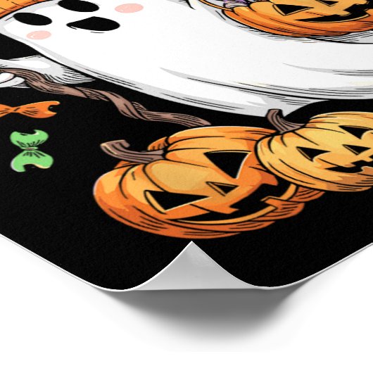 Bruh Ghost Halloween Schattigee Ghost Trick or tre Poster (Hoek)