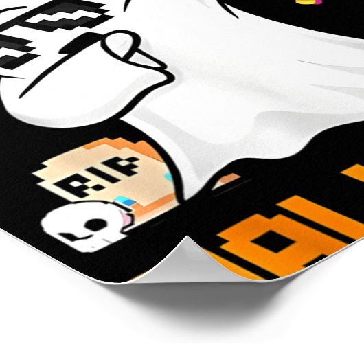 Bruh Ghost Halloween Schattigee Ghost Trick or tre Poster (Hoek)