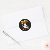 Bruh Ghost Halloween Schattigee Ghost Trick or tre Ronde Sticker (Envelop)