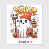 Bruh Ghost Halloween Schattigee Ghost Trick or tre Sticker (Vel)