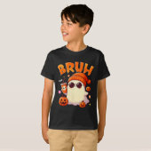 Bruh Ghost Halloween Schattigee Ghost Trick or tre T-shirt (Voorkant volledig)