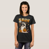 Bruh Ghost Halloween Schattigee Wasbeer Ghost Kost T-shirt (Voorkant volledig)