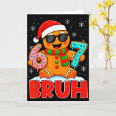 Bruh Gingerbread Six Seven 67 Ice Cream Drip Chris Kaart (Gele Bloem)