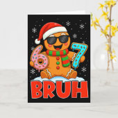 Bruh Gingerbread Six Seven 67 Ice Cream Drip Chris Kaart (Gele Bloem)