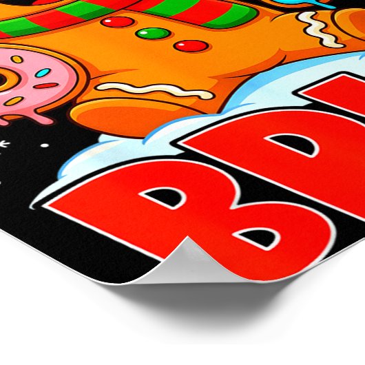 Bruh Gingerbread Six Seven 67 Ice Cream Drip Chris Poster (Hoek)