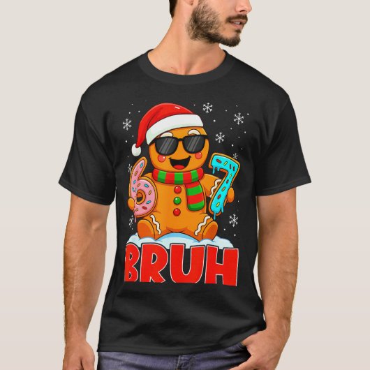 Bruh Gingerbread Six Seven 67 Ice Cream Drip Chris T-shirt (Voorkant)