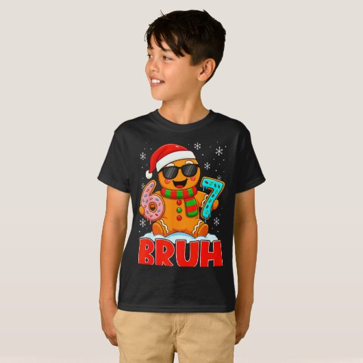 Bruh Gingerbread Six Seven 67 Ice Cream Drip Chris T-shirt (Voorkant volledig)