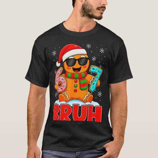 Bruh Gingerbread Six Seven 67 Ice Cream Drip Chris T-shirt (Voorkant)