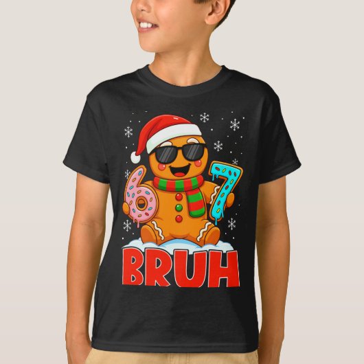 Bruh Gingerbread Six Seven 67 Ice Cream Drip Chris T-shirt (Voorkant)