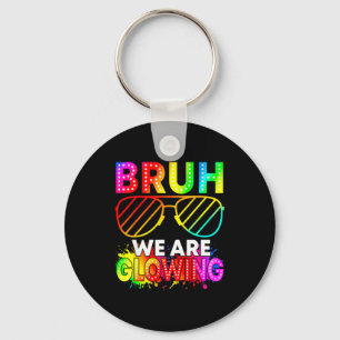 Bruh gloeit in gloeiend tijdperk hallo zomer sleutelhanger