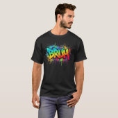 Bruh Graffiti PNG | Rainbow Street Art Sublimation T-shirt (Voorkant volledig)